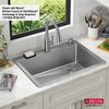 30&rdquo; Drop-In Undermount Stainless Steel Single Bowl Kitchen Sink with Accessories